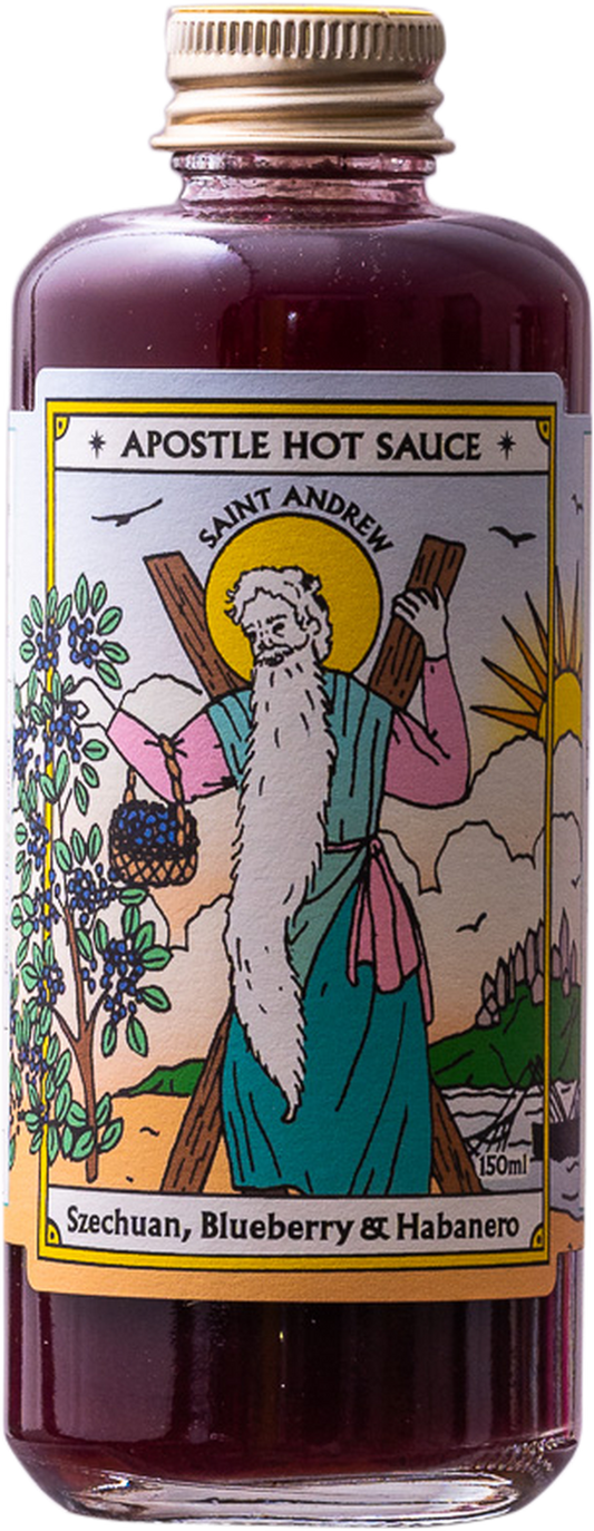 Apostle Hot Sauce - Saint Andrew: Szechuan, Blueberry, Habanero