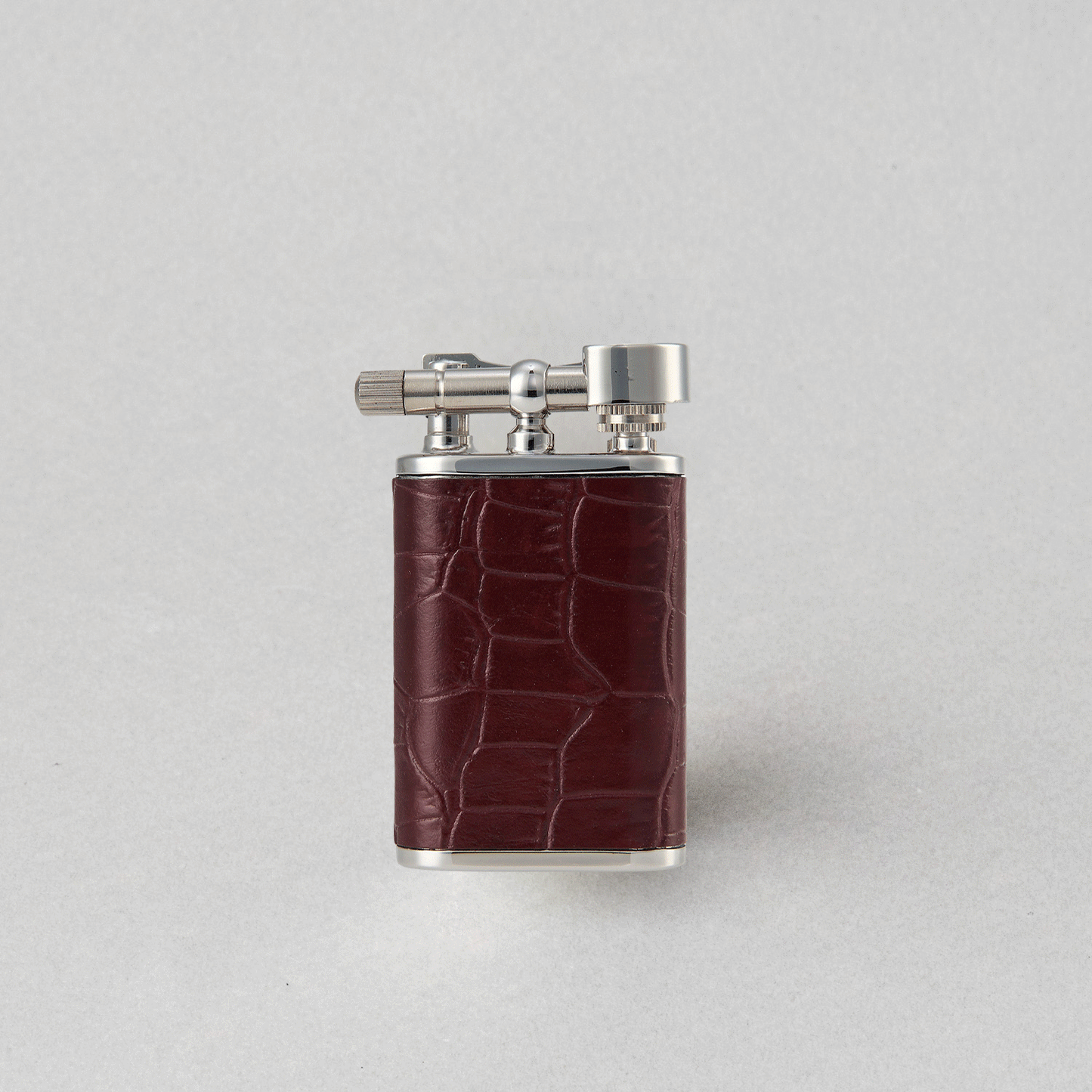 TSUBOTA PEARL - NB Croco Leather Brown Petrol Lighter
